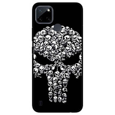 Ốp lưng dành cho Realme C21Y - C25Y mẫu Đầu Lâu Trắng Đen