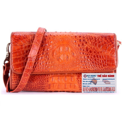 Túi Đeo Nữ Da Cá Sấu Huy Hoàng HT6257 (12 x 21 cm) - Vàng