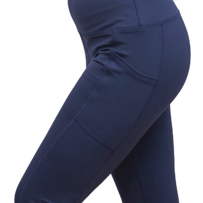 Bộ đồ thể thao LMcation - Áo ngực thể thao cổ yếm Sophie & Quần lửng thể thao trên gối túi 2 bên - Xanh đen