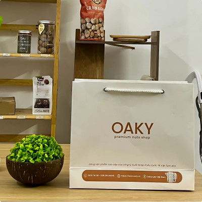 Quà Tặng Oaky - Combo Hạt Dinh Dưỡng Cao Cấp - ÓC CHÓ ĐỎ, HẠNH NHÂN, HẠT HỖN HỢP - Tặng Túi Giấy