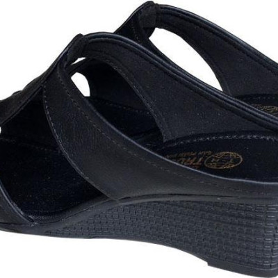 Dép nữ đế xuồng Trường Hải cao 6.5cm quai dép da bò thật không bong tróc đế cao su không trơn thời trang cao cấp DXN0822