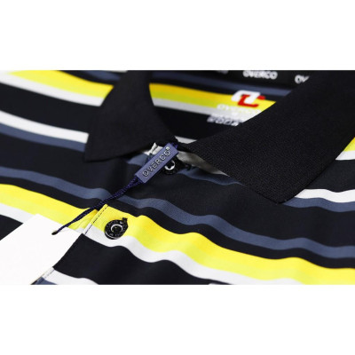 Áo Polo Nam OVERCO Sọc Ngang Sọc Đen Cam Thời Trang Cao Cấp 