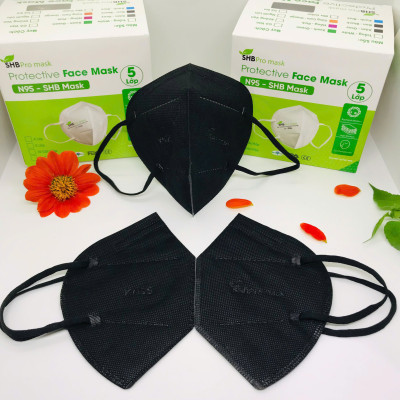 Khẩu trang n95 SHB Pro mask chính hãng, Kn95 cao cấp 5 lớp kháng khuẩn chuẩn FFP2 (hộp 20 cái)