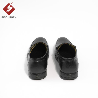 Giày nam trung niên da bò cao cấp nhập khẩu dùng làm quà tặng cho bố SIGOURNEY SIG-14 màu đen