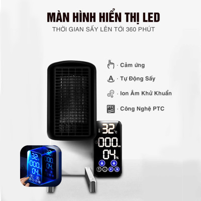 Tủ Sấy Quần Áo Cao Cấp SOWUN SW869S Hàng Chính Hãng, Cảm Ứng 1 Chạm, Công Nghệ Ion Âm Khử Khuẩn Và Sấy Tối Đa 30kg Quần Áo