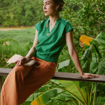 Quần Ống Suông Linen Thổ PAN063 thời trang thiết kế Hity