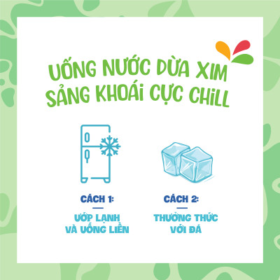 Thùng 24 Chai Nước Dừa Xim Có Thạch Chai PET 350ml