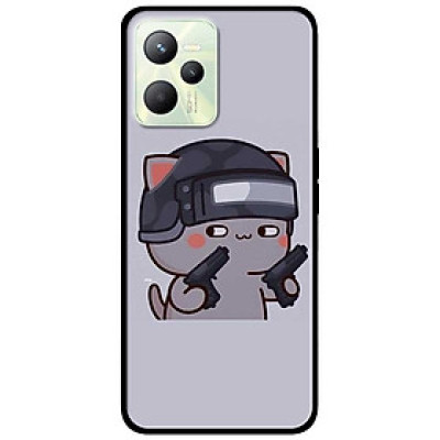 Ốp lưng dành cho Realme C35 - Realme Narzo 50A Prime mẫu Mèo Xám Đội Nón