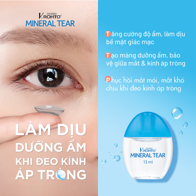 Combo 2 Nước nhỏ mắt giữ ẩm & bổ sung khoáng chất V.Rohto Mineral Tear 13ml
