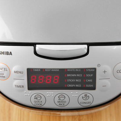 Nồi cơm điện tử Toshiba RC-18DR2PV(K) - 1.8L - Lòng nồi dày 4mm, chống dính - Hàng chính hãng, bảo hành 12 tháng