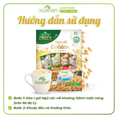 Combo 11 Hộp Ngũ Cốc Golden (Variety Pack) Xuân An [ít đường] 400G {25g*16 gói}