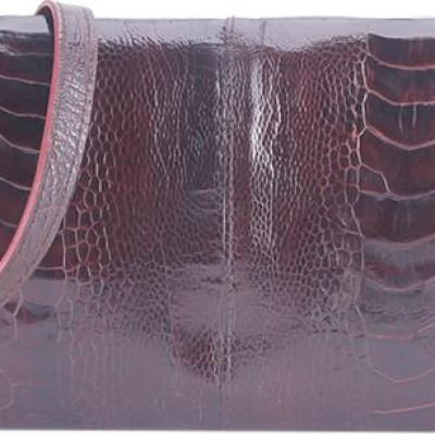 Túi Đeo Da Đà Điểu VIP Huy Hoàng HT6411 (19 x 10.5 cm) - Nâu Đất