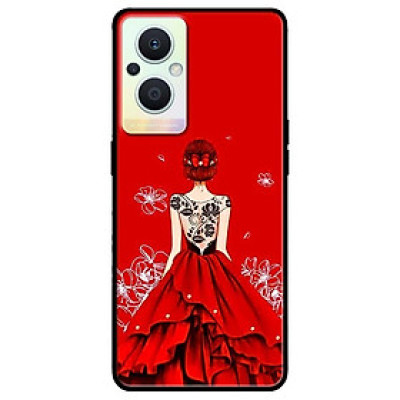 Ốp lưng dành cho Oppo A16K - Oppo A36 / A76 - Oppo Reno 7z 5G - Cô gái đầm đỏ