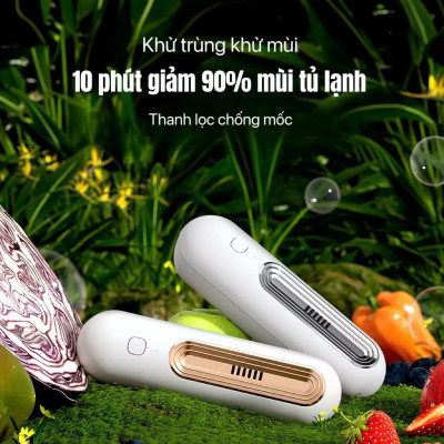 MáyKhử Mùi TủLạnh Mini Tích Hợp Oozone – Lọc Khônng Khíi & Diệt Khuẩn Hiệu Quả đèn trợ sáng