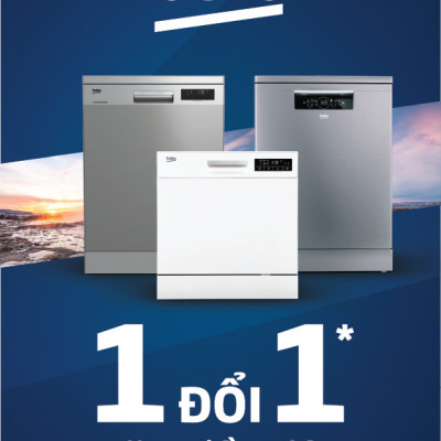Máy Rửa Chén Beko BDFN26430XC ,14 bộ - Hàng chính hãng