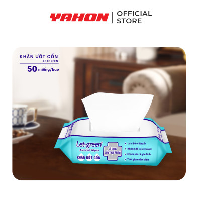 Combo Khăn Ướt Cồn LET-GREEN 35 Miếng/Bao