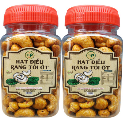 4 Hũ Điều Rang Tỏi Ớt Giòn Ngon Hiệu Tân Lộc Phát- Mỗi Hũ 250G