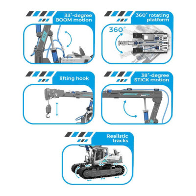 BYJARDA - GC0102 - Cần Cẩu Thủy Lực (134 Chi Tiết)