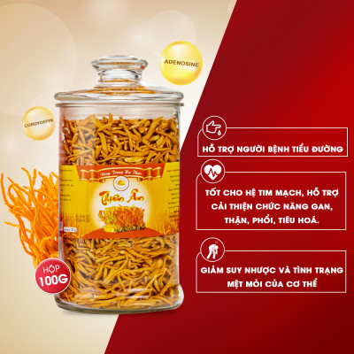 Đông Trùng Hạ Thảo Sấy Thăng Hoa Thiên Ân - Hũ 100g