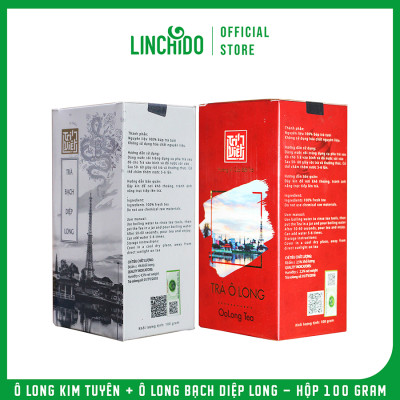 Combo 2 Hộp Trà Ô Long Kim Tuyên Và Ô Long Bạch Diệp Long - Hộp 100Gram