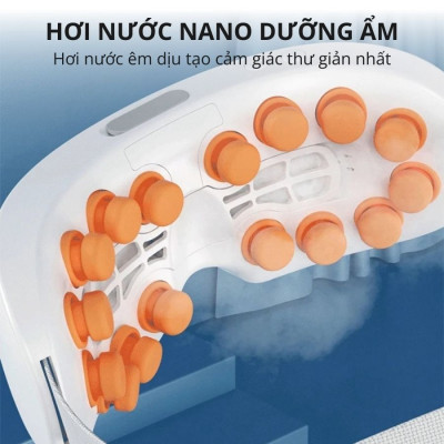 Máy massage mắt 16 đầu rung KACHI MK380 phun sương thư giãn - hàng chính hãng