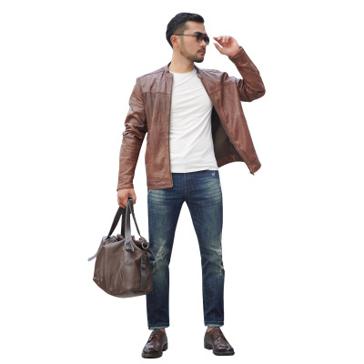 Quần Jeans Nam Rách Gối Cao Cấp HUNTER X-RAYS Form Slim Thun Màu Xanh D38