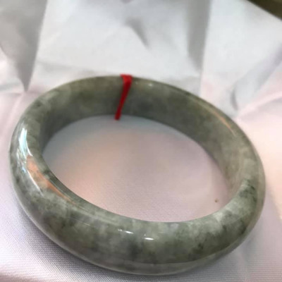 VÒNG CẨM THẠCH NAM BẢN HẸ ĐẬU 62MM MỚI ĐÁ THIÊN NHIÊN MÀU XÁM BÔNG NAM 72KG ĐẾN 88KG ĐEO