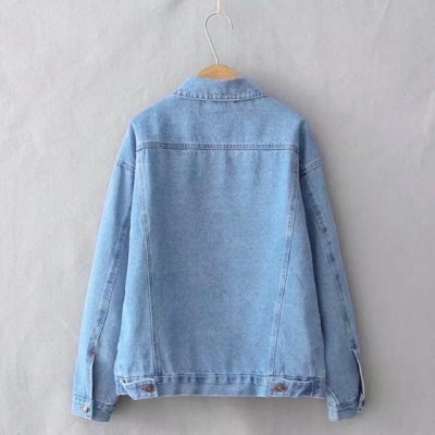 Áo khoác jean nam trơn 4 túi hàn quốc cổ bẻ size M L XL