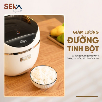 Nội Cơm Điện Tách Đường SEKA SK1009 (Model 2024) - Dung Tích 1,8L, Lòng Nồi inox, Hàng Chính Hãng