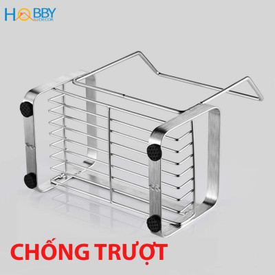 Kệ đựng đồ dùng rửa chén có treo khăn dán tường Hobby home decor KRC4