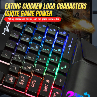 Bàn phím HXSJ V400 có dây  truyền trực tuyến Đèn RGB