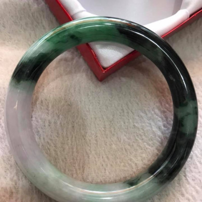 VÒNG TRÒN TO NAM ĐÁ CẨM THẠCH SƠN THỦY SỊN 60MM XANH ĐẬM TRẮNG BÓNG ĐỀU NAM 68KG ĐẾN 82KG ĐEO