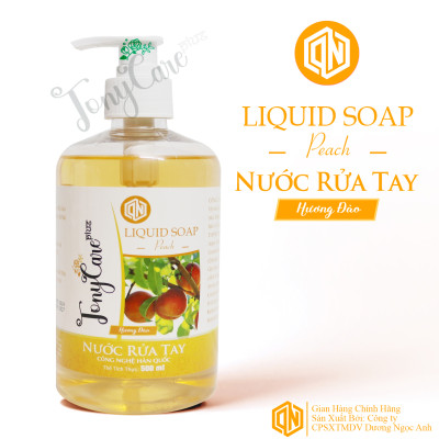 Nước rửa tay Tonycare 500ml Hương Đào – Diệt khuẩn, hương tươi mát, dưỡng ẩm da tay – Chính hãng Tonycare