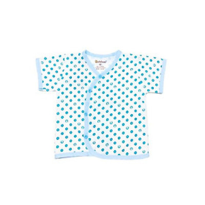 Sơ sinh - Áo sơ sinh cổ tim tay ngắn chấm bi BABIBOO BB49