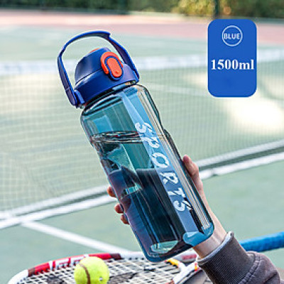 Bình Nước Thể Thao 1500ml AOLIKES SC1500 - Nhựa Tritan Cao Cấp, Chống Rò Rỉ, Có Ống Hút & Vạch Đo