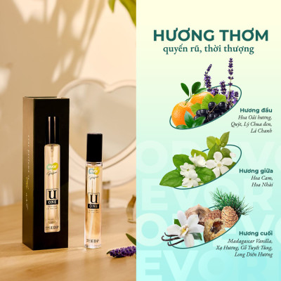 SANG TRỌNG BÍ ẨN - Nước hoa Unisex U-ONE NOIR WHISPER 10ml | EVOR