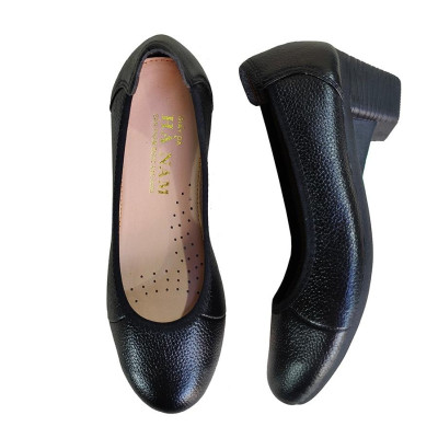 Giày Búp Bê Nữ Cao Gót HA NAM Da Bò Thật Thời Trang Cao Cấp 5cm GBBN2080