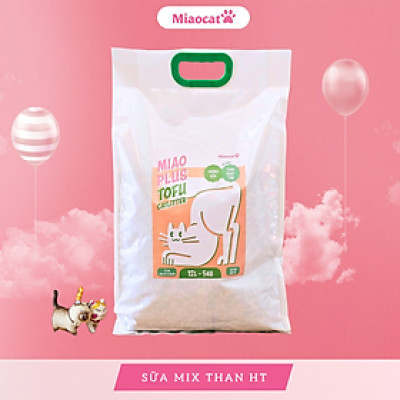 Cát vệ sinh đậu nành Miao Plus 12L có thêm than hoạt tính - Miaocat