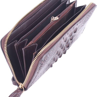 Ví Nữ Huy Hoàng HT3240 (10.5 x 19 cm) - Nâu Đất