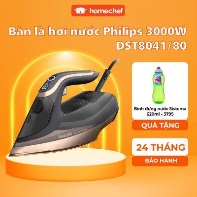 Bàn là, bàn ủi hơi nước cảm biến nhiệt Philips DST8041, công suất 3000W, bảo hành 2 năm | HÀng Chính HÃng