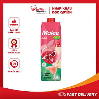 Nước Ép Hỗn Hợp Vải Và Nho Trắng Malee Tropical 1L - NK Thái Lan | 20% White Grape Juice Mixed Lychee Juice 1L
