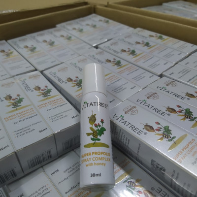 Vitatree Keo Ong Super Propolis Spray Complex Giúp Tăng Cường Hệ Miễn Dịch Chống Vi Khuẩn, Viêm Họng - Nướu Và Giảm Ho, Cảm Lạnh, Nhanh Lanh Vết Thương - QuaTangMe Extaste