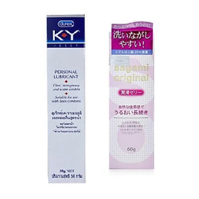 Combo Gel bôi trơn Durex KY Jelly + Gel Sagami Original Chính Hãng