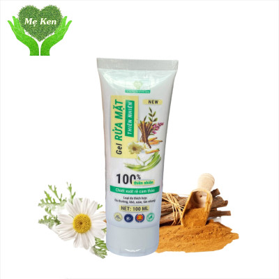 GEL RỬA MẶT CHIẾT XUẤT RỄ CAM THẢO MẸ KEN (Dành cho da khô, nám, tàn nhang 100ml)