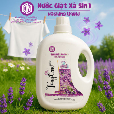 Nước giặt Tonycare 2100ml – Hương Oải Hương dịu nhẹ, sạch sâu, lưu hương bền lâu – Chính hãng Tonycare