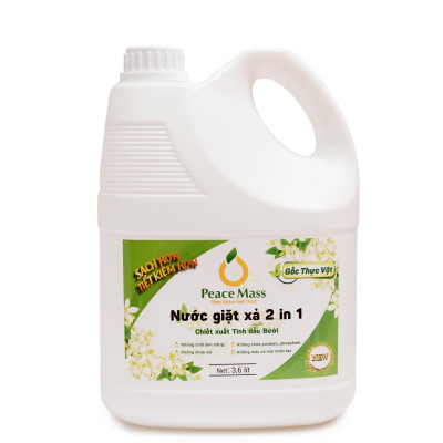 Combo Sản Phẩm Gốc Thực Vật NGB5 Peace Mass - Nước Giặt Xả 2 in 1 3.6l+ Nước Rửa Chén 3.6l + Nước Lau Sàn TD Chanh Sả - Bạc Hà 3.6l(Thuộc nhóm Sản phẩm Lành tính Sinh học)