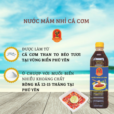 Nước mắm cá cơm Hương Phú 12 độ đạm 1000ML