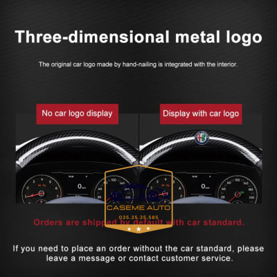 Bọc Vô Lăng Da Vân Carbon Có Đính Kèm Logo Theo Hãng Xe - Hàng Chính Hãng