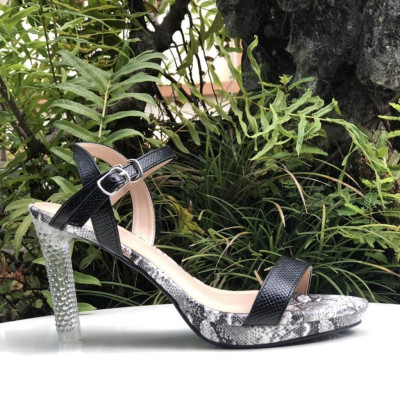 Sandal Nữ Gót Trong Hot Trend  Quai Da 21419