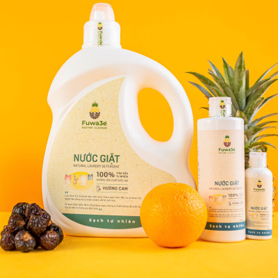 Nước Giặt Tinh Dầu Cam Fuwa3e Enzyme Sinh Học Giặt Đồ Lót Thơm Tự Nhiên An Toàn Cho Da Nhạy Cảm Chai 3.5L